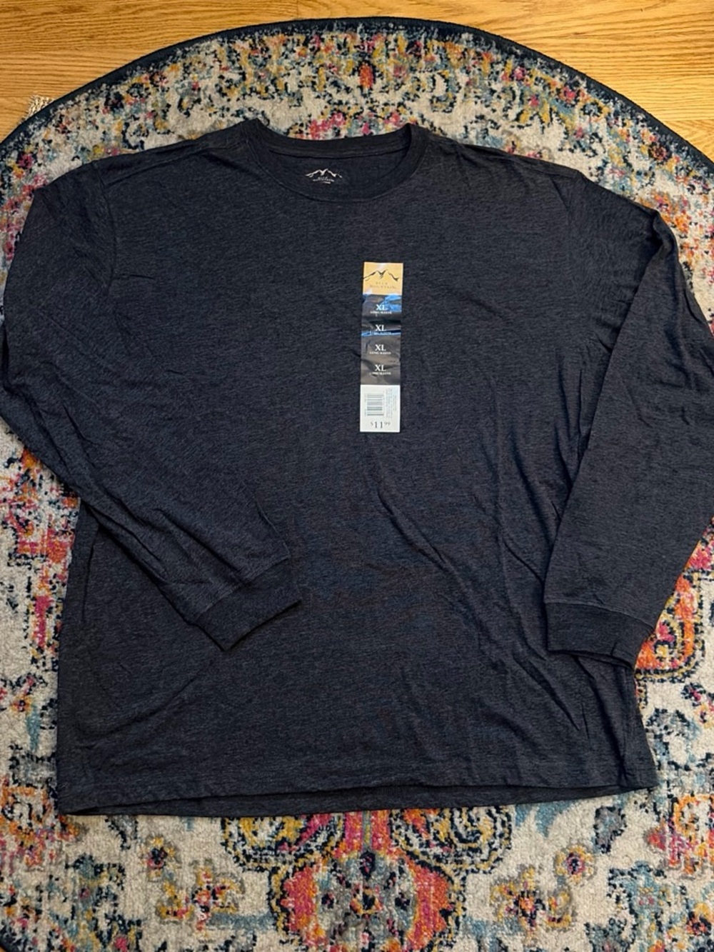 Men's Long-Sleeve Crewneck Shirt - Charcoal Gray by Alpine Design